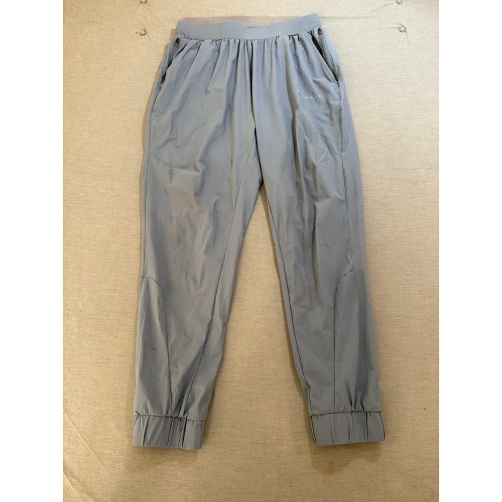 Young LA Jogger Pants‎ Gray Drawstring Tapered Ankle Pockets Size L 30X28